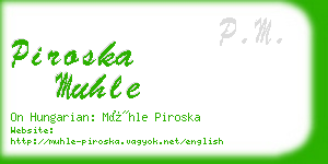 piroska muhle business card